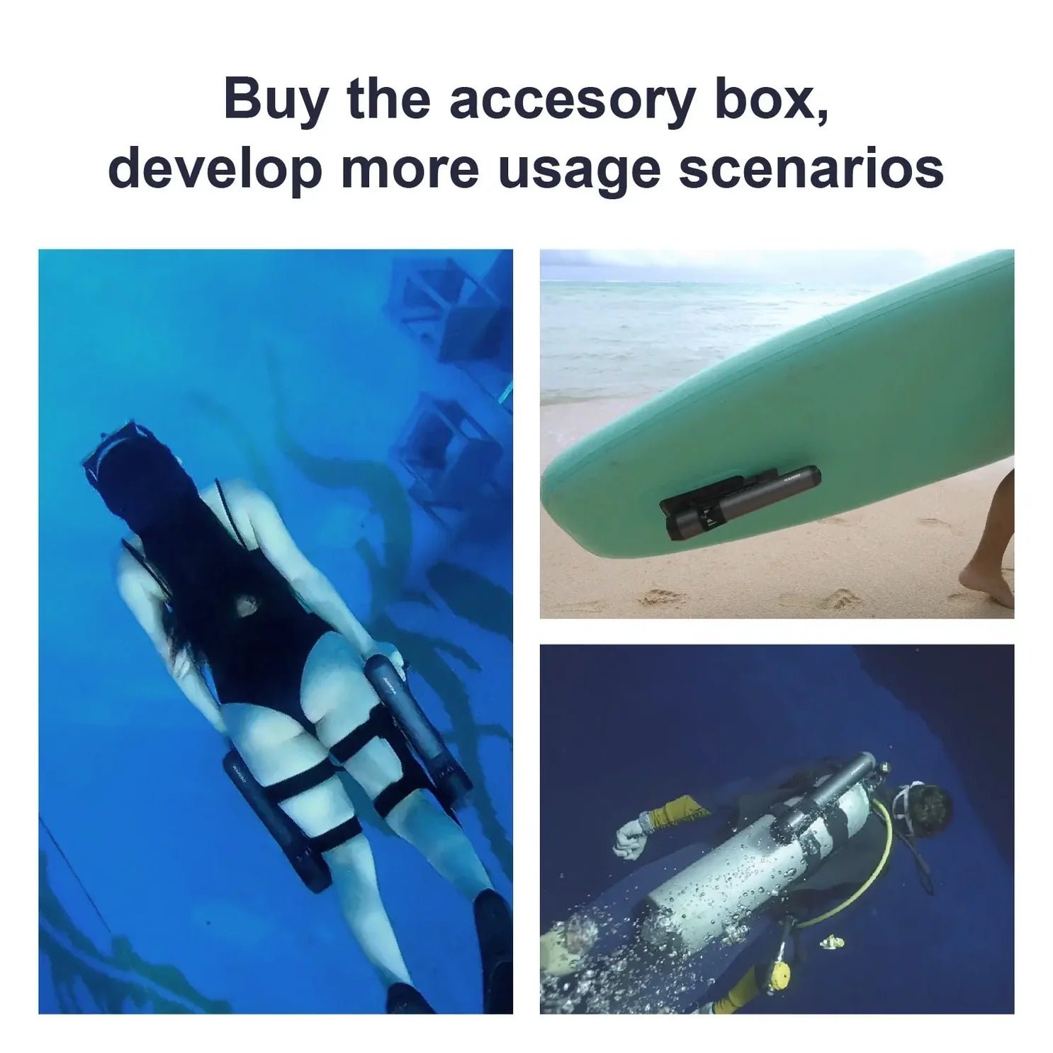 HAVOSPARK HS-S2 Electric Underwater Scooter – 60m Depth, 1.4kg Lightweight, USB-C Fast Charging - Image 9