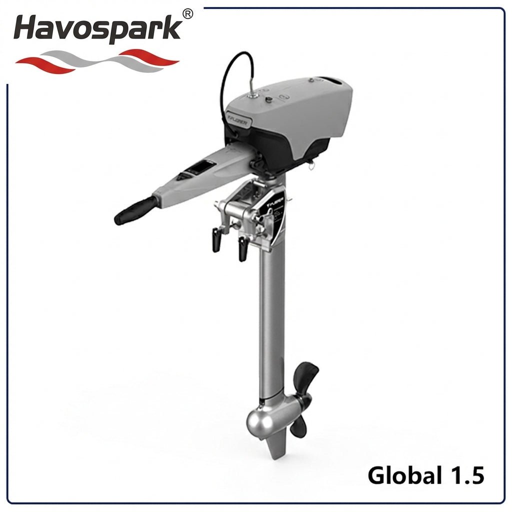 Havospark Global 1.5kW Electric Outboard Motor – 48V Portable Marine Boat Engine with 45KG Thrust, CAN Bus Control, Ultra-Quiet High Efficiency Drive - Image 2