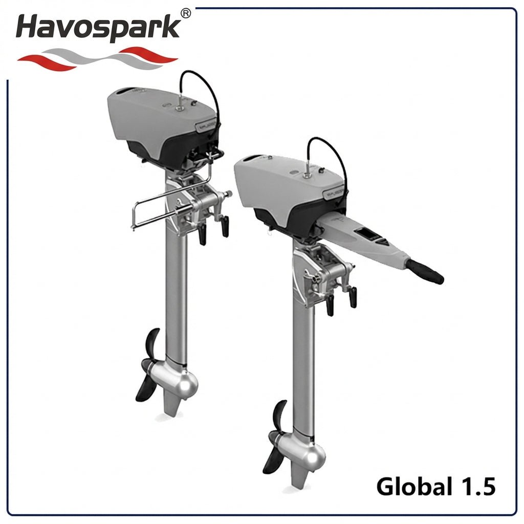 Havospark Global 1.5kW Electric Outboard Motor – 48V Portable Marine Boat Engine with 45KG Thrust, CAN Bus Control, Ultra-Quiet High Efficiency Drive - Image 4