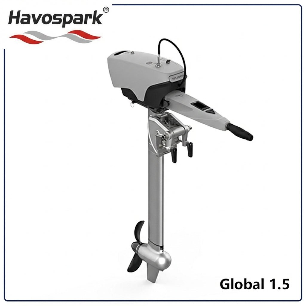 Havospark Global 1.5kW Electric Outboard Motor – 48V Portable Marine Boat Engine with 45KG Thrust, CAN Bus Control, Ultra-Quiet High Efficiency Drive - Image 5
